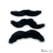 Self-Adhesive Mustaches<br>3 per sheet/12 sheets